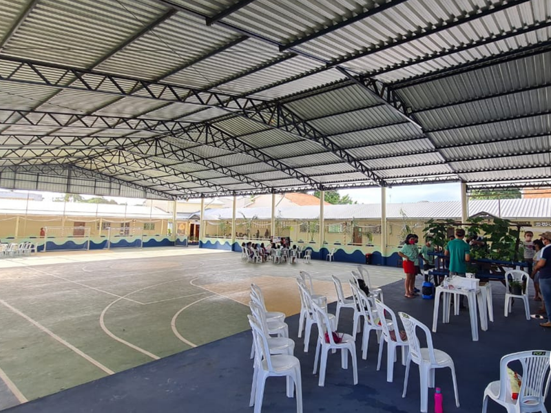 Distanciamento adotado entre as oficinas para evitar a disseminação da COVID-19