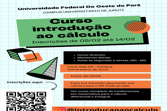 As inscrições estão abertas desde o dia 05 e se estendem até o dia 15/02.
